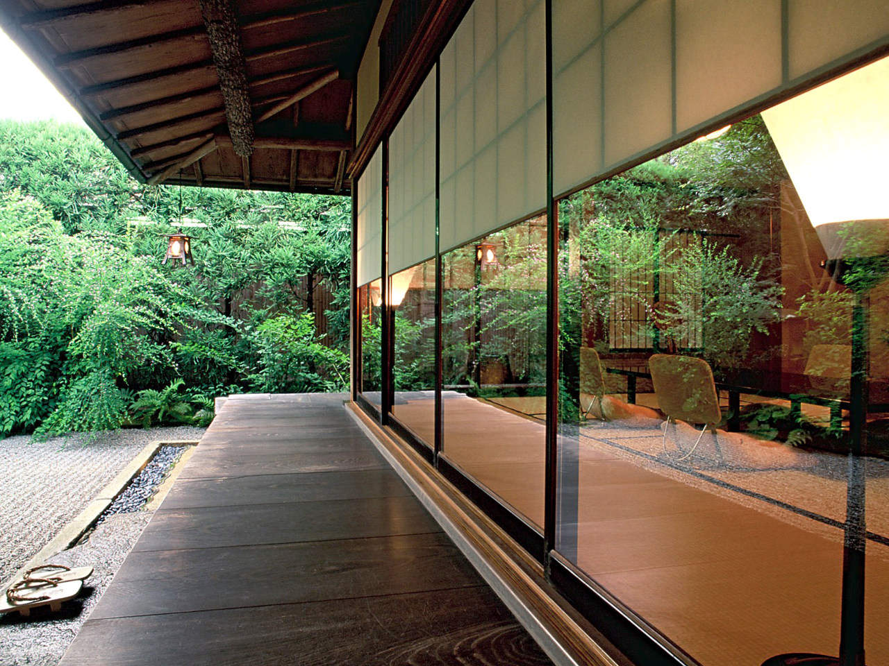 Interiors at KYOTO KITCHO Arashiyama (吉兆 嵐山) in Kyoto